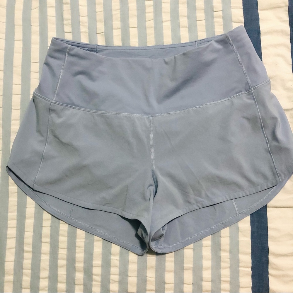 Lululemon Speed Up HR Short Linen Blue 2.5” size 6 - Picture 2 of 6
